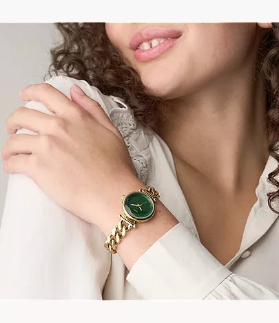 Carlie Mini 28mm Three-Hand Gold-Tone Stainless Steel Watch