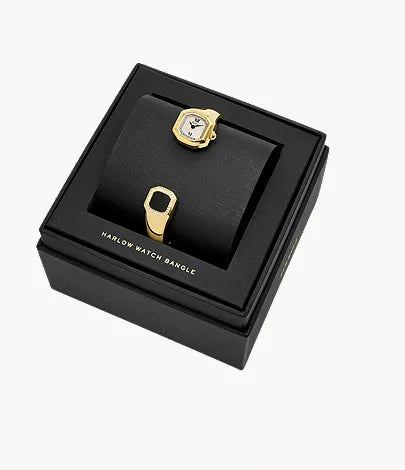 Harlow 16mm Two-Hand Gold-Tone Stainless Steel Watch Bangle