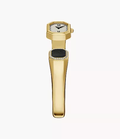 Harlow 16mm Two-Hand Gold-Tone Stainless Steel Watch Bangle