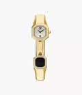 Harlow 16mm Two-Hand Gold-Tone Stainless Steel Watch Bangle