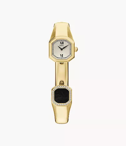 Harlow 16mm Two-Hand Gold-Tone Stainless Steel Watch Bangle
