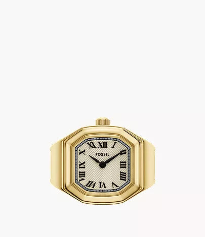 Harlow Watch Ring 17mm Two-Hand Gold-Tone Stainless Steel