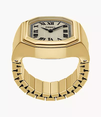 Harlow Watch Ring 17mm Two-Hand Gold-Tone Stainless Steel