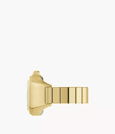 Harlow Watch Ring 17mm Two-Hand Gold-Tone Stainless Steel