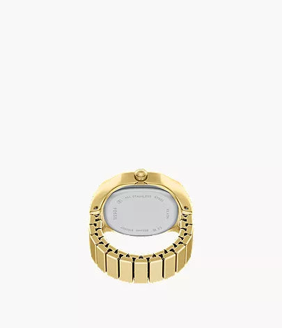 Harlow Watch Ring 17mm Two-Hand Gold-Tone Stainless Steel