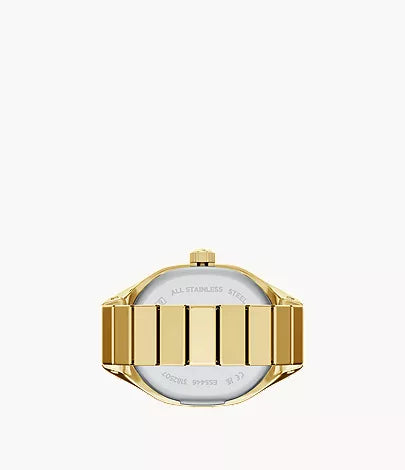 Harlow Watch Ring 17mm Two-Hand Gold-Tone Stainless Steel
