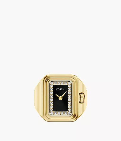 Raquel Watch Ring 21mm Two-Hand Gold-Tone Stainless Steel