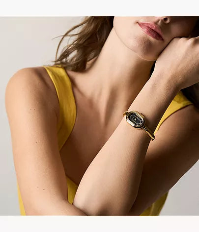 Sloan 25mm Three-Hand Gold-Tone Stainless Steel Watch Bangle