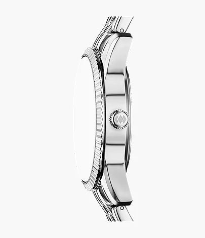Scarlette 34mm Three-Hand Day-Date Stainless Steel Watch