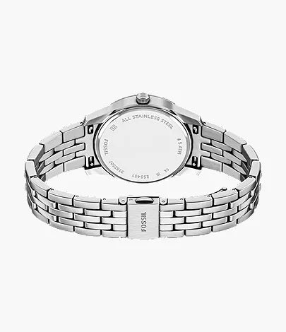 Scarlette 34mm Three-Hand Day-Date Stainless Steel Watch