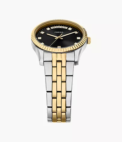 Scarlette 34mm Three-Hand Day-Date Two-Tone Stainless Steel Watch