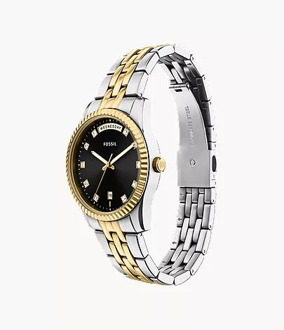 Scarlette 34mm Three-Hand Day-Date Two-Tone Stainless Steel Watch