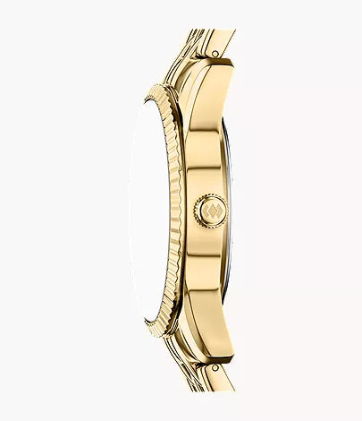 Scarlette 34mm Three-Hand Day-Date Gold-Tone Stainless Steel Watch