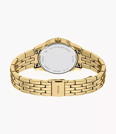 Scarlette 34mm Three-Hand Day-Date Gold-Tone Stainless Steel Watch