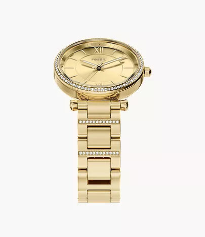 Carlie 35mm Three-Hand Gold-Tone Stainless Steel Watch