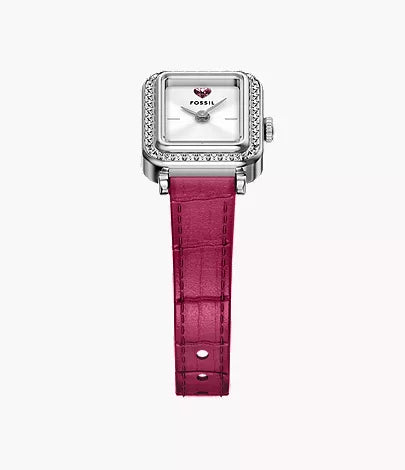 Raquel Mini 18mm Two-Hand Pink Leather Watch