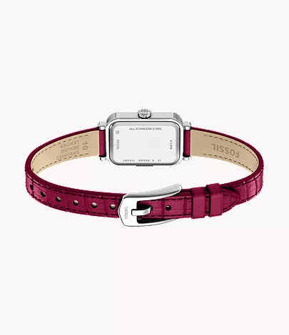 Raquel Mini 18mm Two-Hand Pink Leather Watch