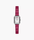 Raquel Mini 18mm Two-Hand Pink Leather Watch