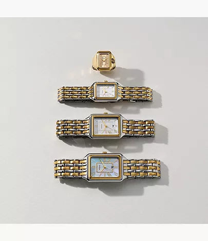 Raquel Mini 18mm Three-Hand Two-Tone Stainless Steel Watch