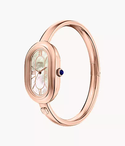 Sloan 25mm Three-Hand Rose Gold-Tone Stainless Steel Watch Bangle