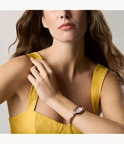 Sloan 25mm Three-Hand Rose Gold-Tone Stainless Steel Watch Bangle