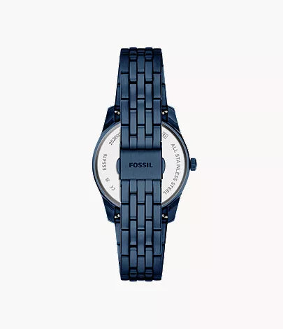 Scarlette 34mm Three-Hand Navy Stainless Steel Watch