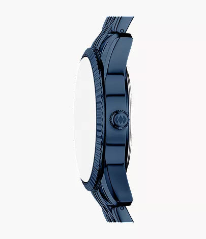 Scarlette 34mm Three-Hand Navy Stainless Steel Watch