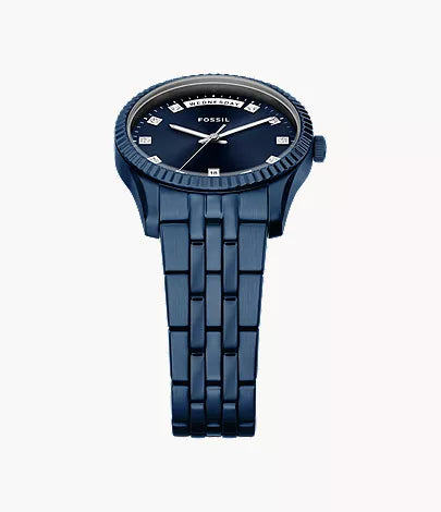Scarlette 34mm Three-Hand Navy Stainless Steel Watch