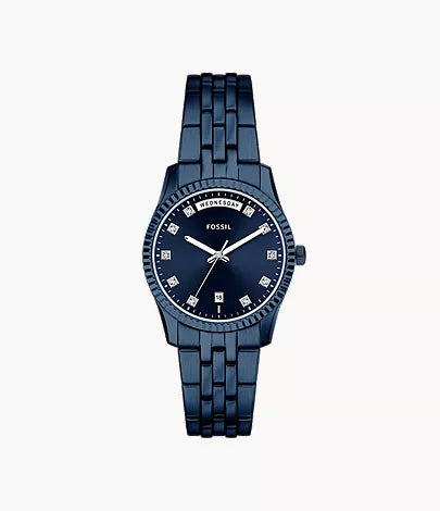 Scarlette 34mm Three-Hand Day-Date Stainless Steel Watch U7