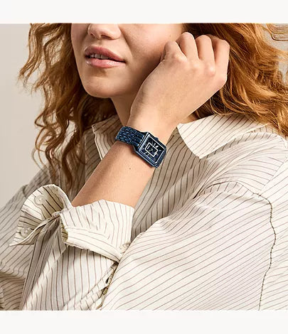 Raquel 26mm Three-Hand Navy Stainless Steel Watch