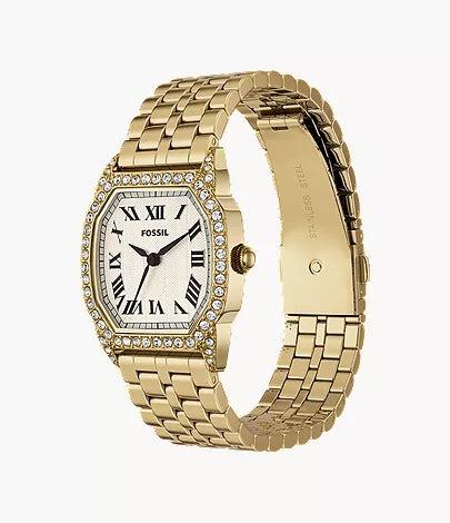 Harlow 27mm Three-Hand Gold-Tone Stainless Steel Watch