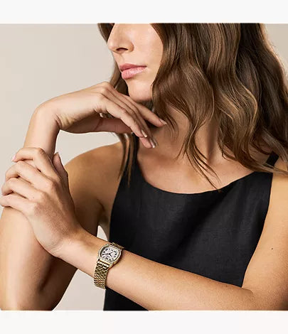 Harlow 27mm Three-Hand Gold-Tone Stainless Steel Watch