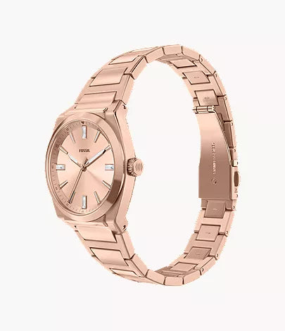 Everett 27mm Three-Hand Rose Gold-Tone Stainless Steel Watch