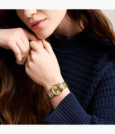 Everett 27mm Three-Hand Gold-Tone Stainless Steel Watch