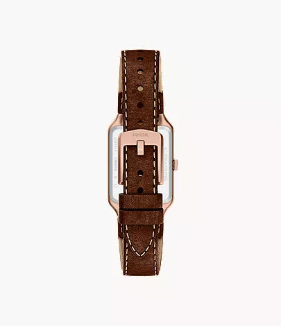 Raquel 23mm Three-Hand Date Brown Leather Watch