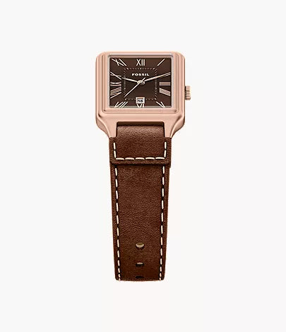 Raquel 23mm Three-Hand Date Brown Leather Watch