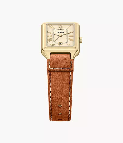 Raquel 23mm Three-Hand Date Medium Brown Leather Watch