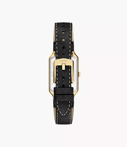 Raquel 23mm Three-Hand Date Black Leather Watch
