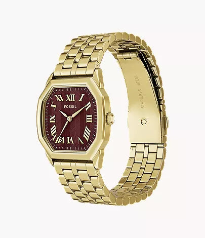 Harlow 27mm Three-Hand Gold-Tone Stainless Steel Watch
