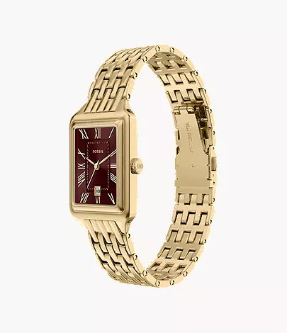 Raquel 23mm Three-Hand Date Gold-Tone Stainless Steel Watch