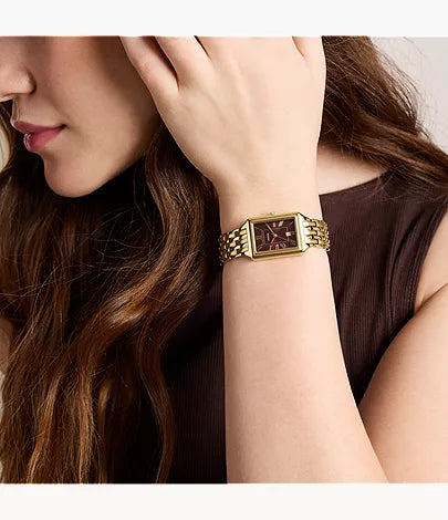Raquel 23mm Three-Hand Date Gold-Tone Stainless Steel Watch