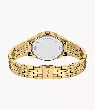 Scarlette 34mm Three-Hand Day-Date Gold-Tone Stainless Steel Watch