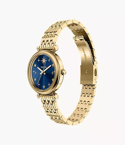 Carlie 28mm Three-Hand Gold-Tone Stainless Steel Watch