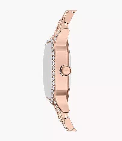 Harlow 27mm Three-Hand Rose Gold-Tone Stainless Steel Watch