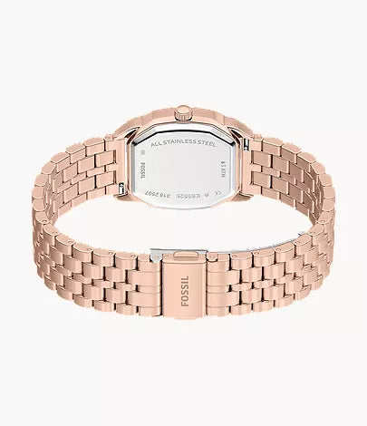 Harlow 27mm Three-Hand Rose Gold-Tone Stainless Steel Watch