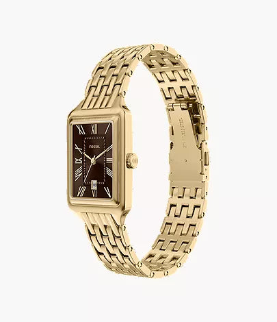Raquel 23mm Three-Hand Date Gold-Tone Stainless Steel Watch
