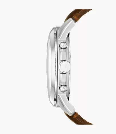 Grant 44mm Chronograph Brown Leather Watch