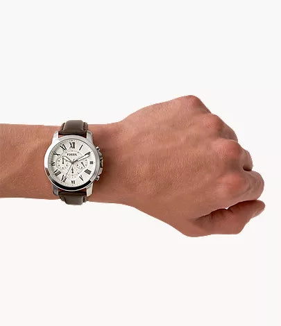 Grant 44mm Chronograph Brown Leather Watch