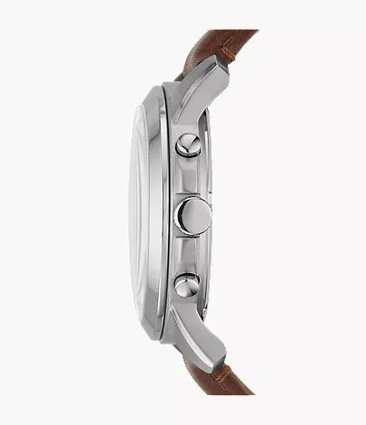 Grant 44mm Chronograph Brown Leather Watch
