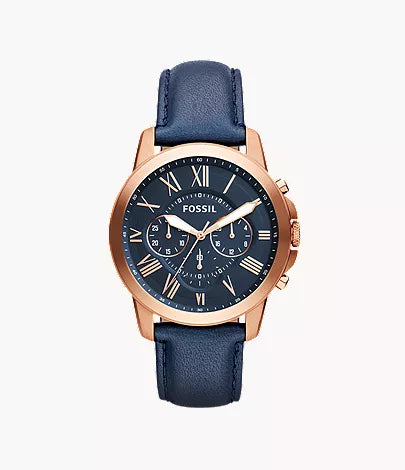 Grant 44mm Chronograph Black Leather Watch N9